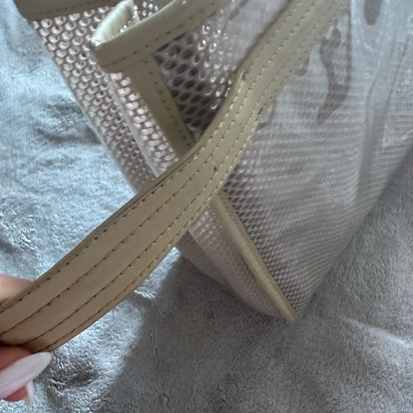 Armani Jeans Tan Mesh Tote with AJ Logo - Picture 9 of 16